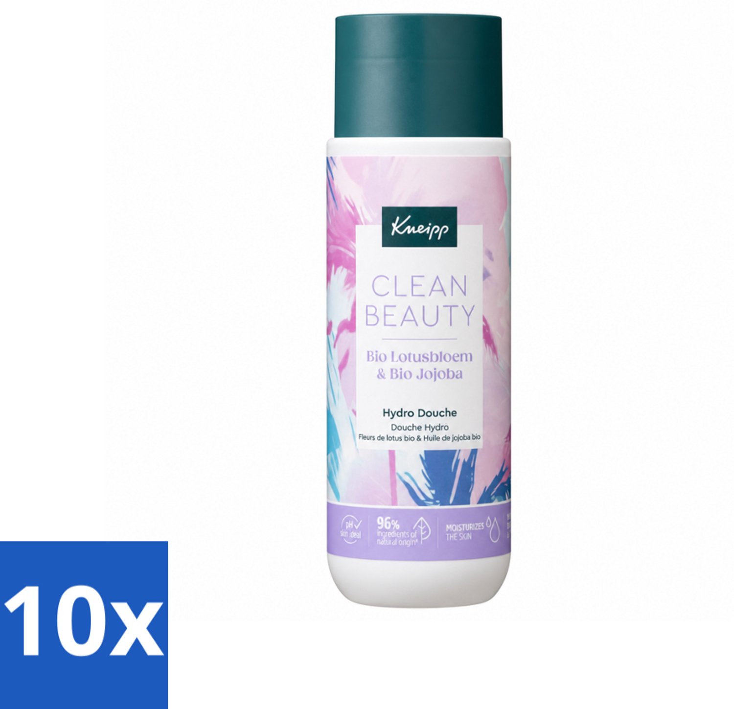 10 x Kneipp - Douchegel - Clean Beauty - Lotus & Jojoba - 200 ml - Voordeelverpakking - 10 stuks