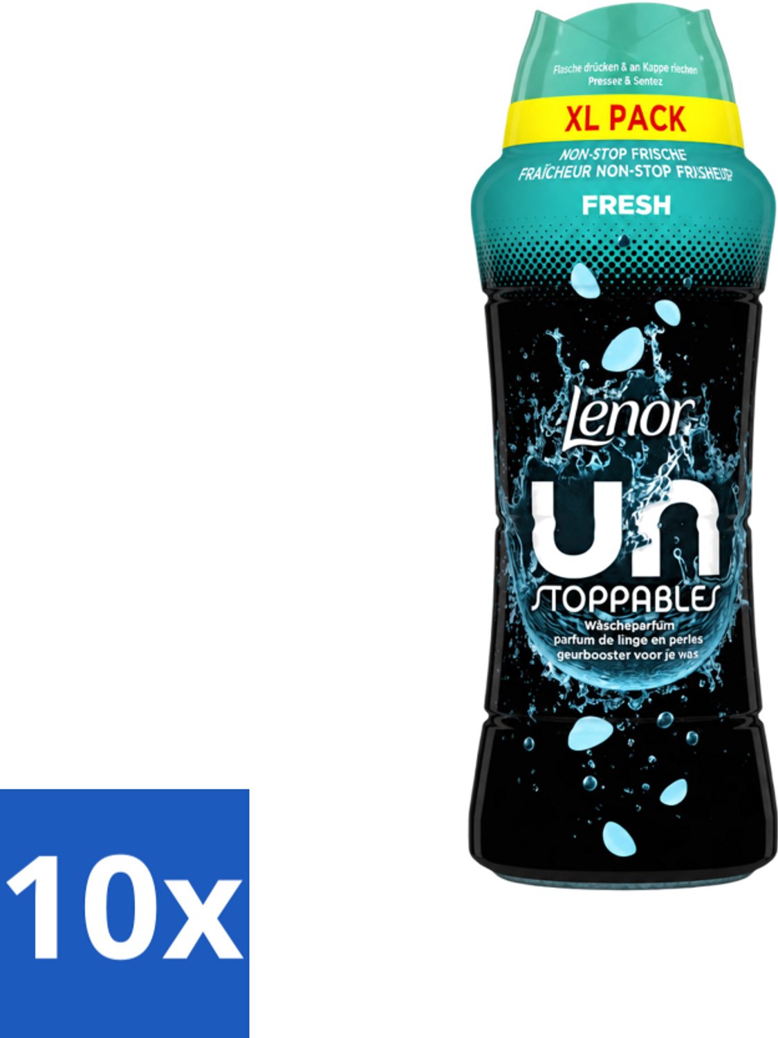 10 x Lenor Unstoppables - Geurbooster - Fris - Non-Stop Frisheid - Grootverpakking - Voordeelverpakking - 10 stuks