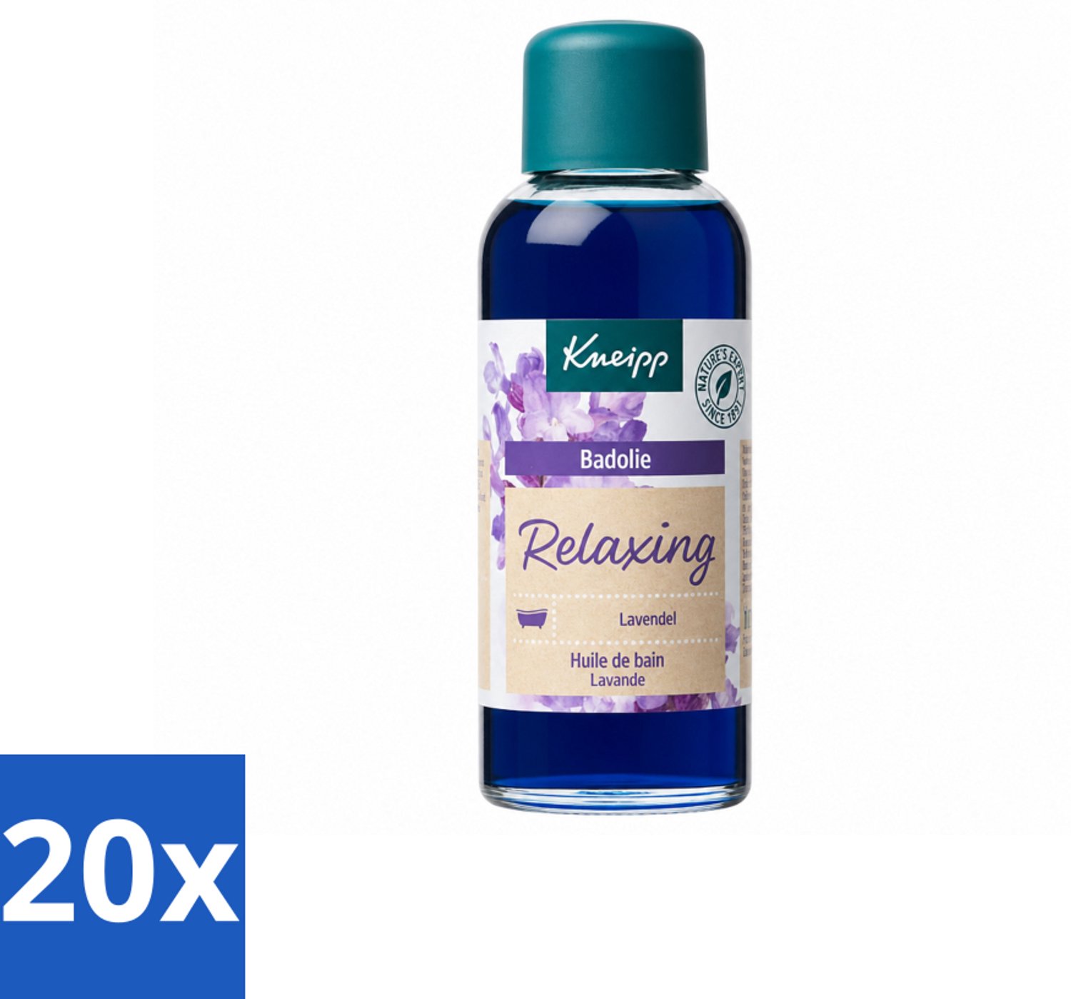 20 x Kneipp - Badolie - Lavendel - Ontspannende geur - 100 ml - Voordeelverpakking - 20 stuks