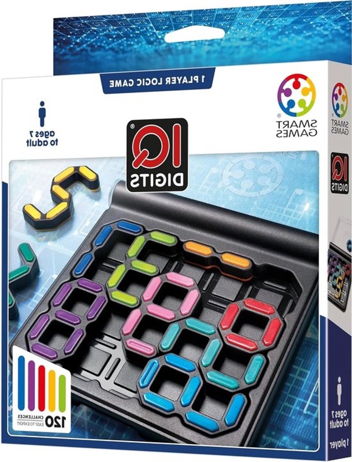 IQ Digits - Denkspel voor kinderen - Logisch denken oefenen - 120 uitdagingen - 14.5 x 15 cm - Multicolor