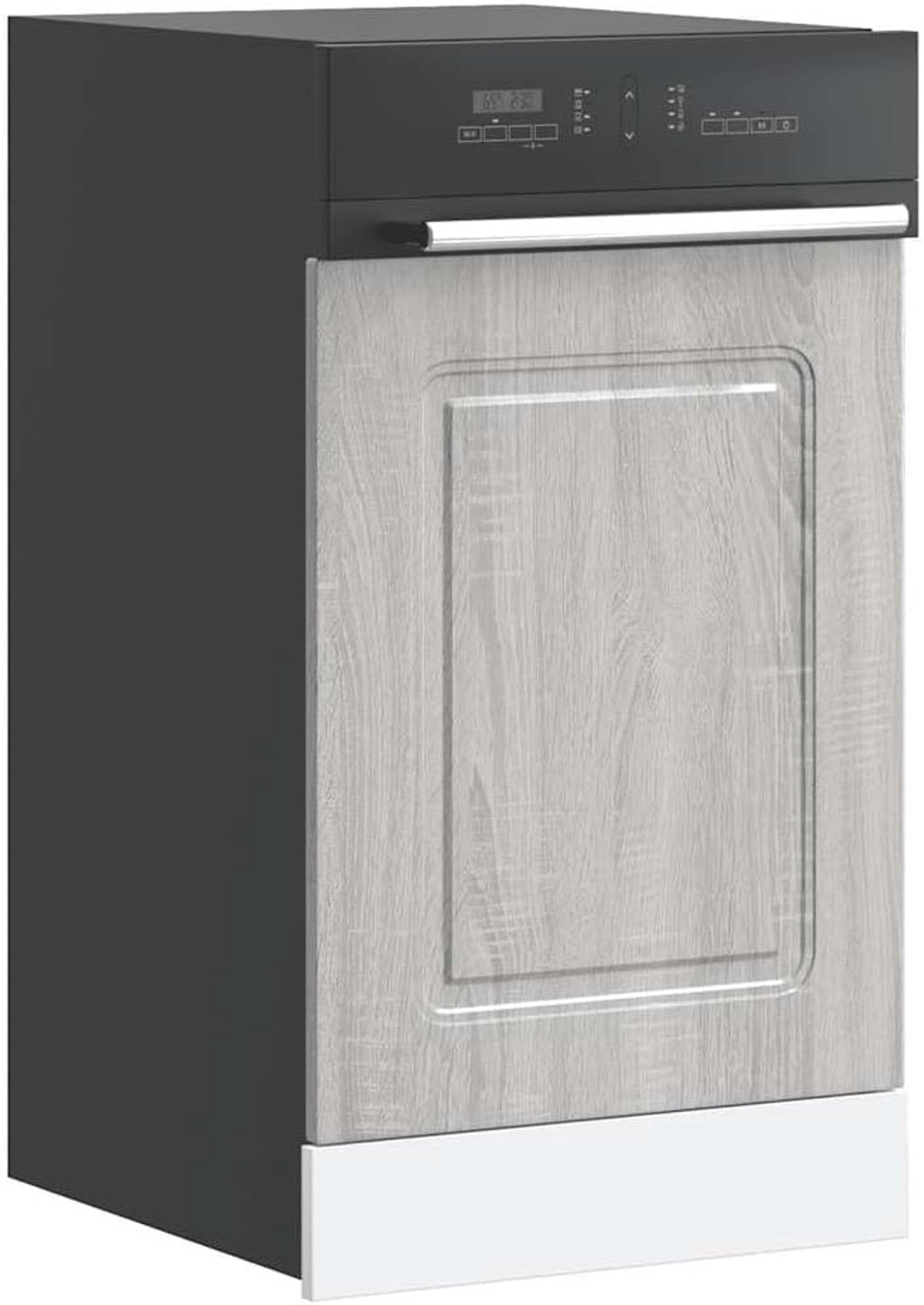 Kalmar grijs Sonoma 45 x 1,5 x 67 cm keuken inbouw frontpaneel voor vaatwasser keukenmeubel van robuust hout met onderhoudsvriendelijk oppervlak