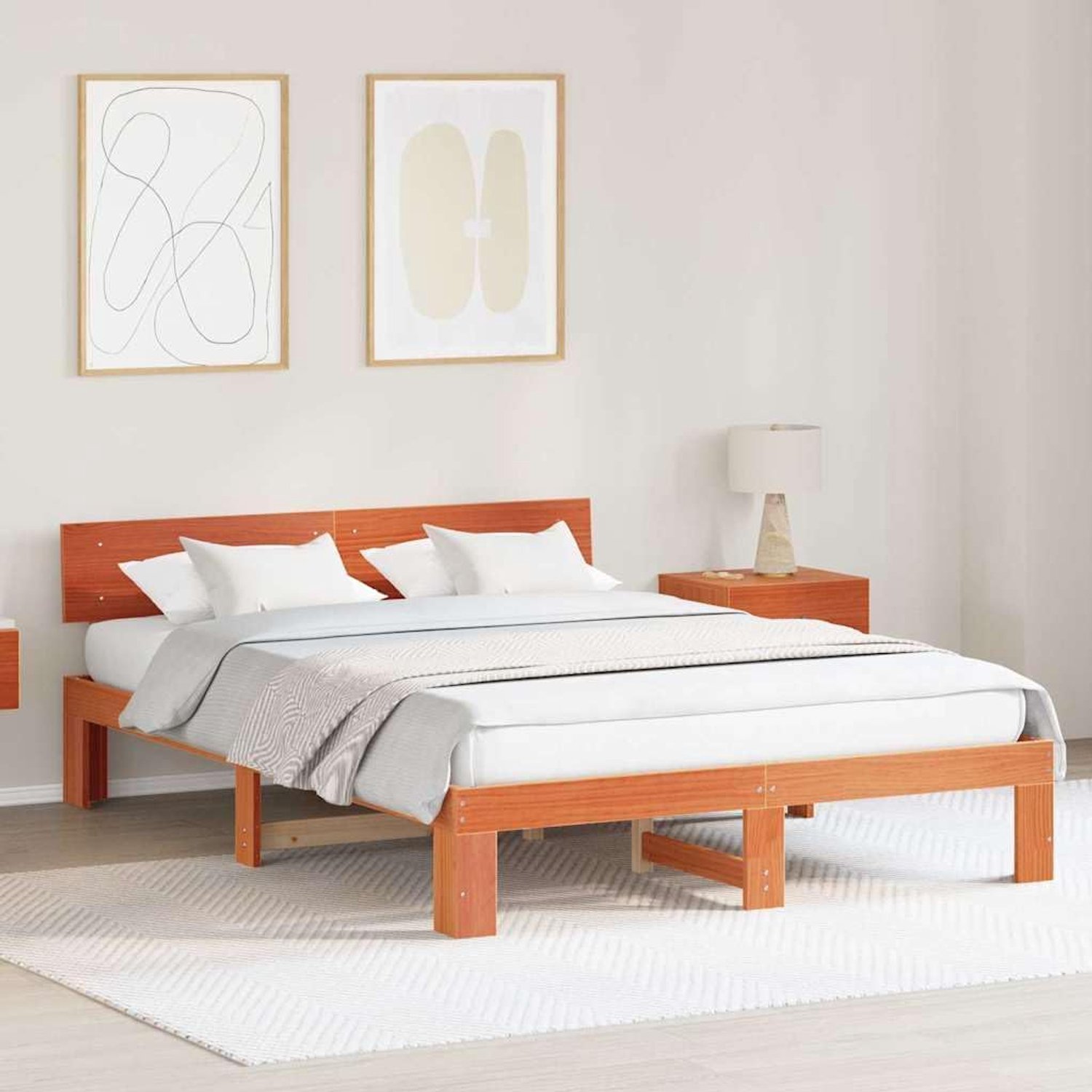 Grenenhout modern minimalistisch 150 x 200 cm wasbruin