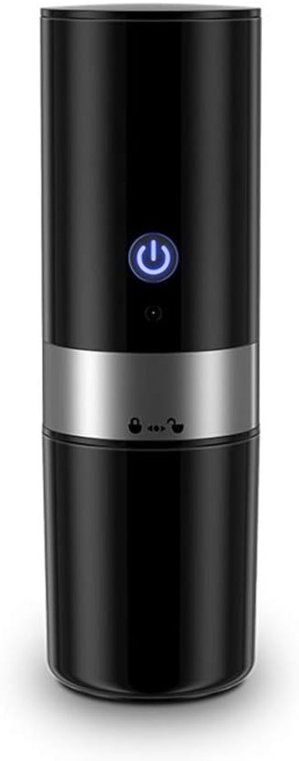 Espresso Maker Machine, Automatische Elektrische Koffiezetapparaat Machine, Kleine Reizen Koffiezetapparaat Machine Ingebouwde Filter voor Auto Reizen Camping Home (Zwart)