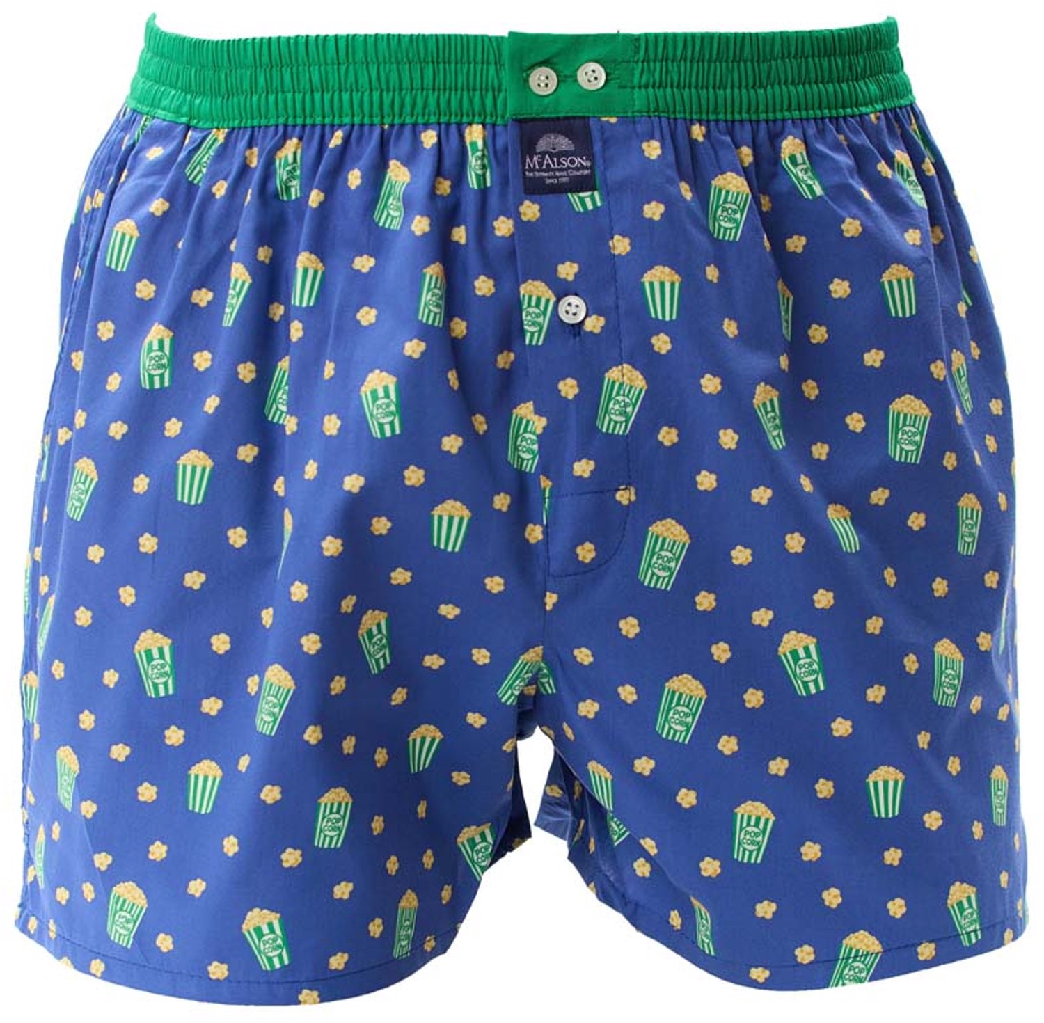 McAlson Heren Boxershort Popcorn Blauw Blauw M