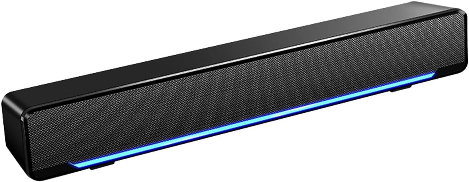 Soundbar, Wired Stereo soundbar muziekspeler Bass Surround soundbox 3,5 mm ingang voor desktop/laptop/TV/smartphone/tablet/MP3/MP4