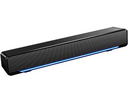 Soundbar, Wired Stereo soundbar muziekspeler Bass Surround soundbox 3,5 mm ingang voor desktop/laptop/TV/smartphone/tablet/MP3/MP4