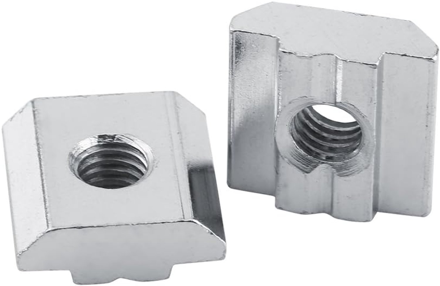 50s vernikkeld T-moer koolstofstaal zilver koolstof schuifslot voor aluminium profielaccessoires Europese standaard - Vemera