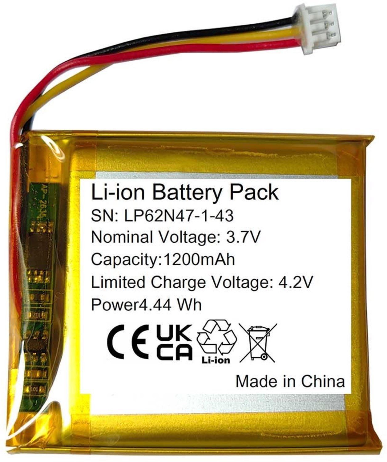 1200mAh Oplaadbare Batterij voor Baby Monitor