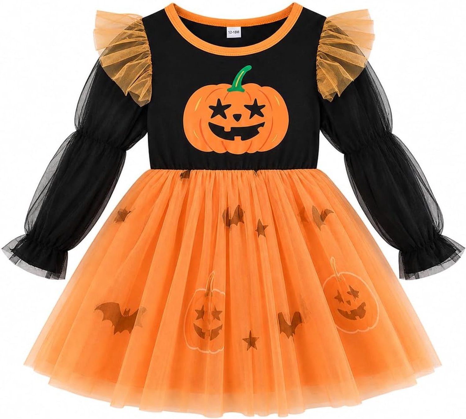 Halloween jurk voor kleine meisjes, kleurrijke tule