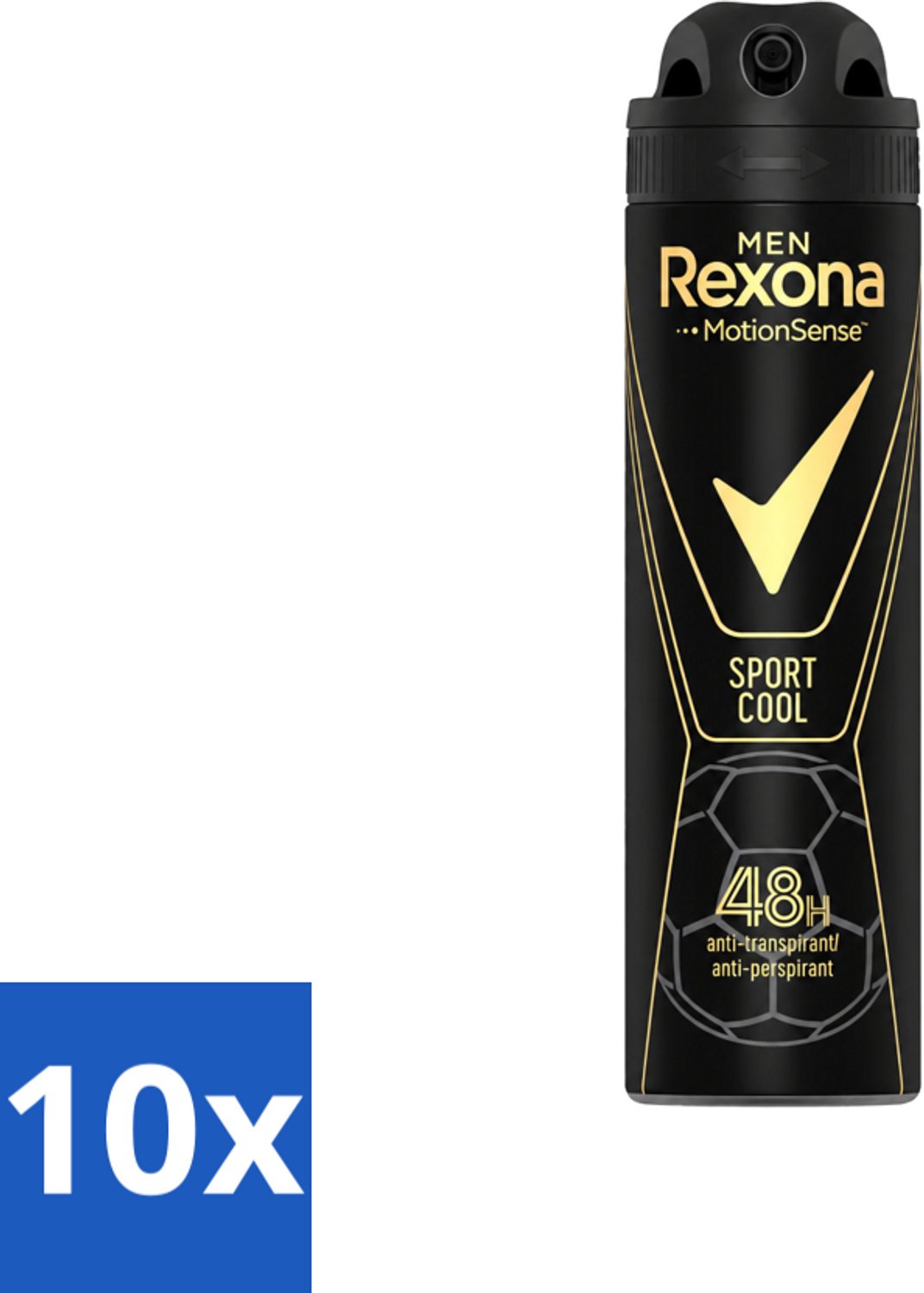10 x Rexona Men - Sport Cool - Deodorant Spray - Anti Transpirant - 150 ml - Voordeelverpakking - 10 stuks
