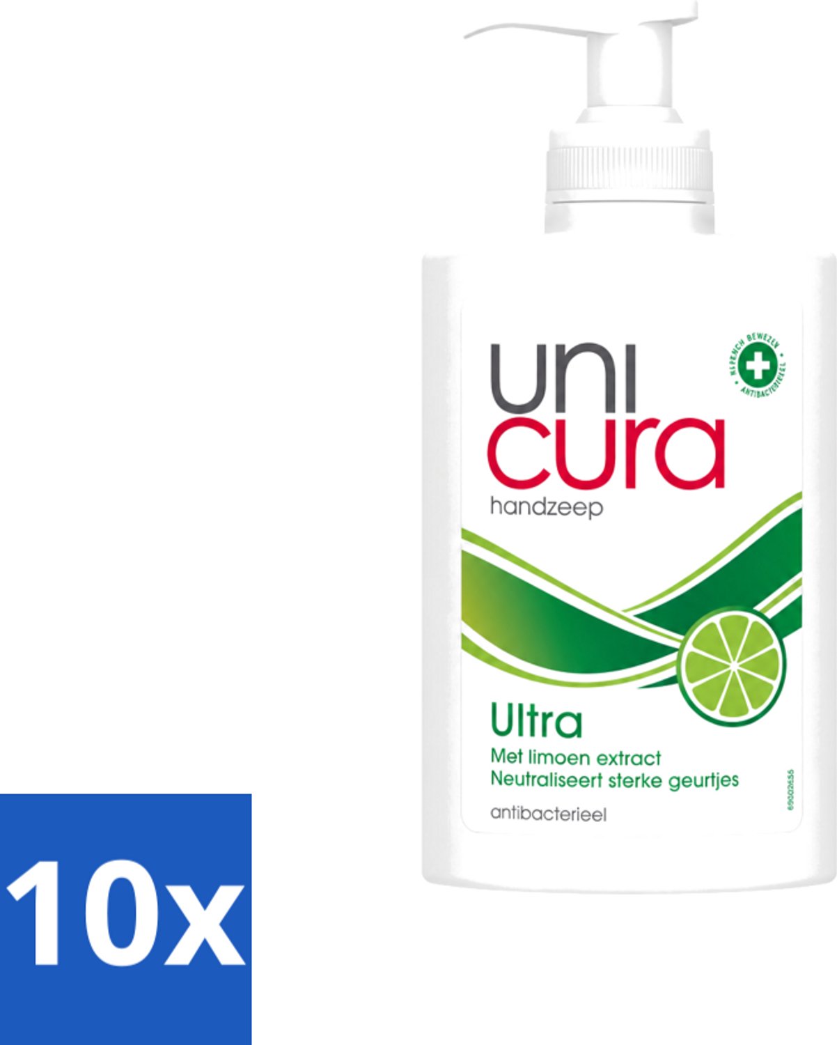 10 x Unicura - Vloeibare Zeep Ultra - Verzorgend - 250 ml Pomp - Voordeelverpakking - 10 stuks