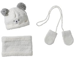 Vertbaudet Babymuts, colsjaal en wantjes