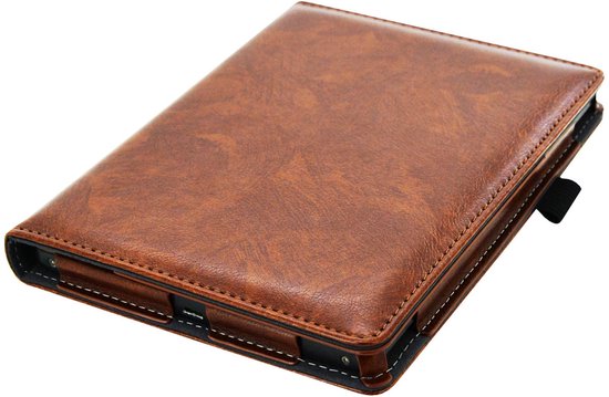 imoshion E-reader Hoesje - Geschikt voor Kobo Aura H2O Edition 2 - Luxe Effen Bookcase - Bruin van iMoshion — afbeelding 2