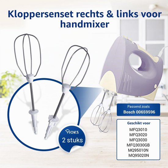 2x garde rechts links handmixer vervanging voor 659596 00659596 — afbeelding 2