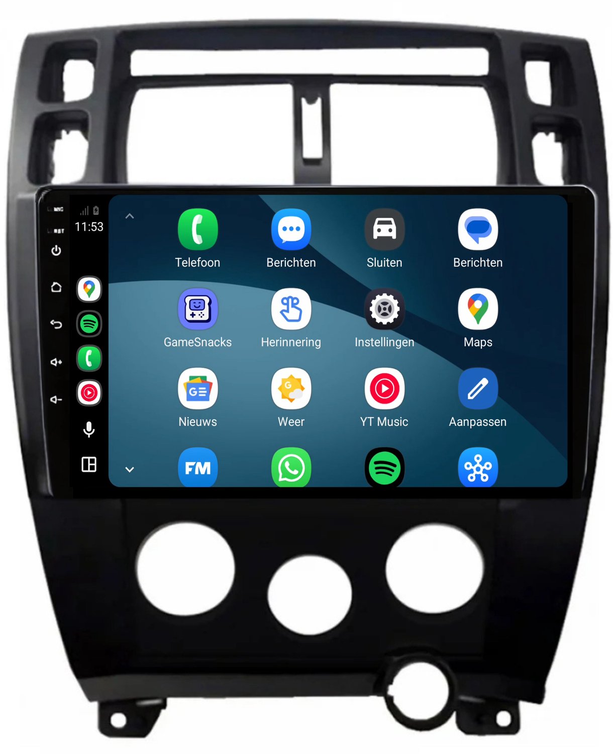 CarPlay autoradio geschikt voor Hyundai Tucson | 2004 t/m 2010 | Cartronix CTX-7089 | 2004 2005 2006 2007 2008 2009 2010 | 9 inch | Android 15 | Draadloos Apple CarPlay & Android Auto | 2GB + 32GB | Bluetooth & Wifi