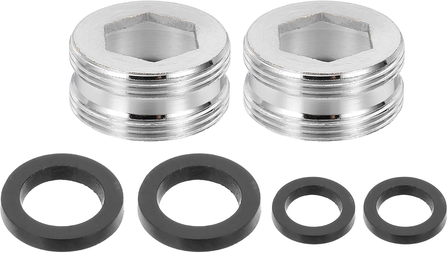 kraan straalregelaar adapter M22 - messing - 10 mm afdichtingen - gemakkelijk te installeren - 2 stuks - ServiceTopper