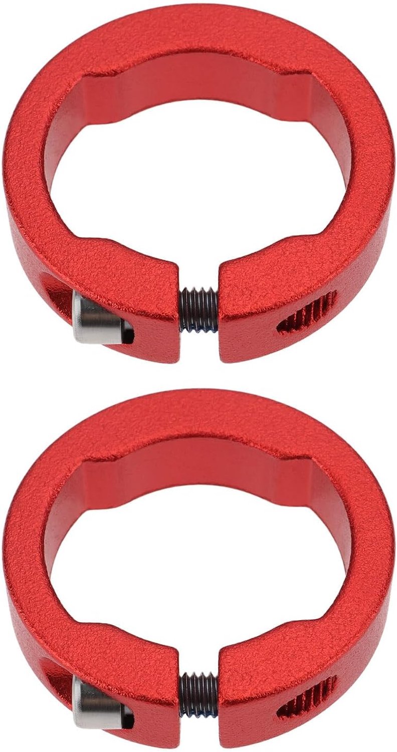 2 Stuks Fietsgrepen 22mm met Spannringen Aluminium voor stuur Rood