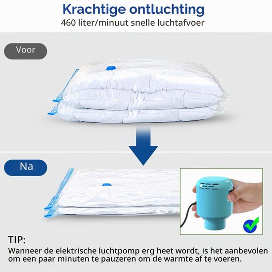 Elektrische luchtpomp voor draagbare vacuümzak, 55 W, 220 V, elektrische compressie, vacuümpomp, kledingopslag, dekbedden, donsjassen — afbeelding 2