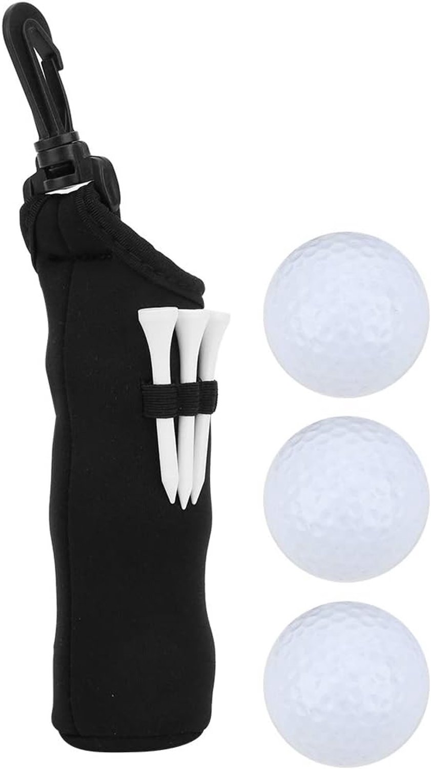 Golfbaltas - mini - neopreen - voor 3 golfballen, handig opbergen tijdens het spel - m-winkel — afbeelding 2