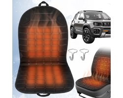Autostoel Verwarmingskussen - Elektrische Stoelverwarming Zitkussen - Warmtekussen Auto - Elektrisch Verwarmd Kussen - 12V - 49x42x54cm - 2 Standen - Oververhittingsbeveiliging - Winterstoelkussen - Voor Auto & Thuis & Kantoor