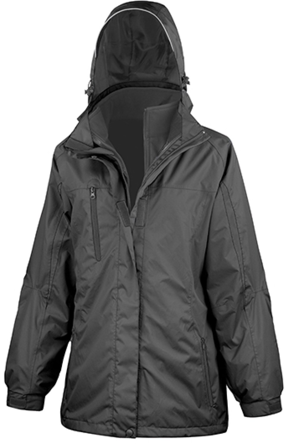 Result Women´s 3-in-1 Journey Jacket With Soft Shell Inner RT400F Zwart