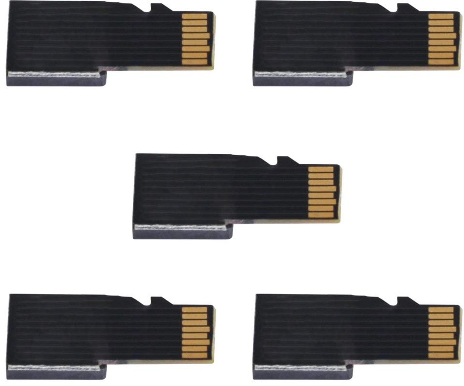 Micro SD TF geheugenkaart kit 5 stuks - man-vrouw adapter - extender voor auto en telefoon - Vemera