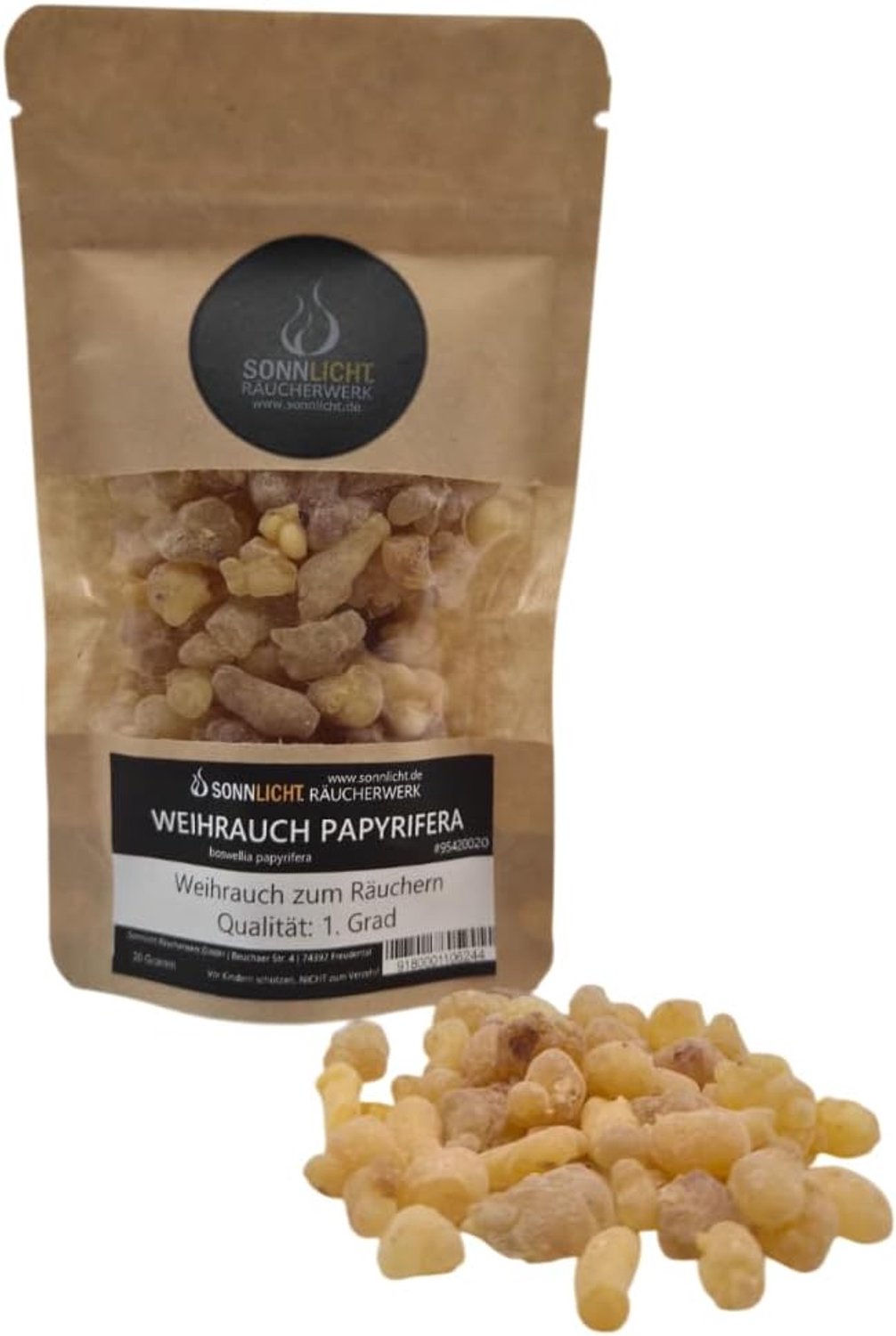 Wierook 20 g - Olibanum-hars - natuurzuiver - voor meditatie en ontspanning - Vemera