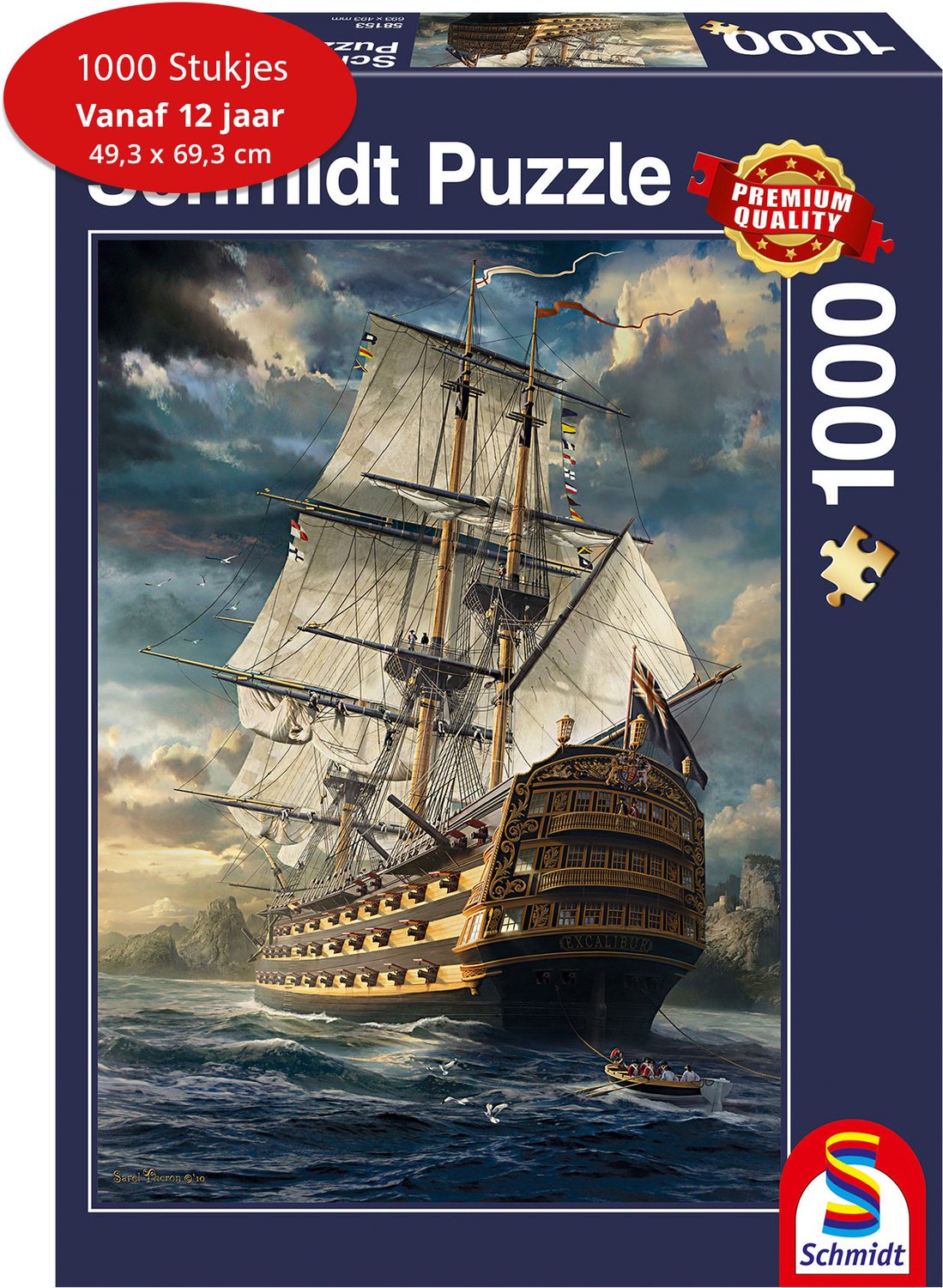 Schmidt - Legpuzzel - Zeilen gehesen!- Zeeslag - 1000 stukjes - Volwassenen - vanaf 12 jaar — afbeelding 9