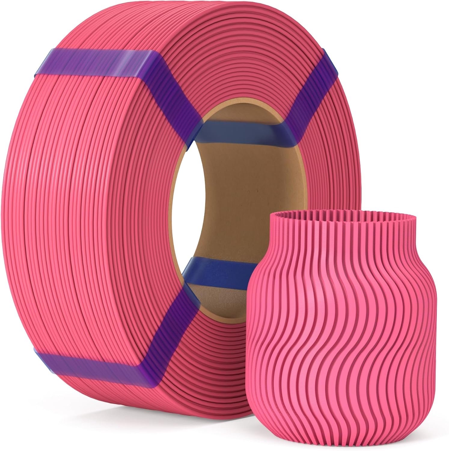 PLA filament 1,75 mm - fluorescerend roze - navulverpakking zonder spoel - milieuvriendelijk - Vemera
