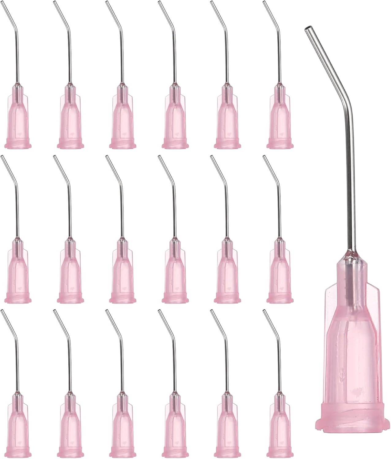 Hoekige doseernaalden 20Ga - 66 stuks 1 inch - gebogen punt - ideaal voor het bijvullen van vloeistoffen - ServiceTopper