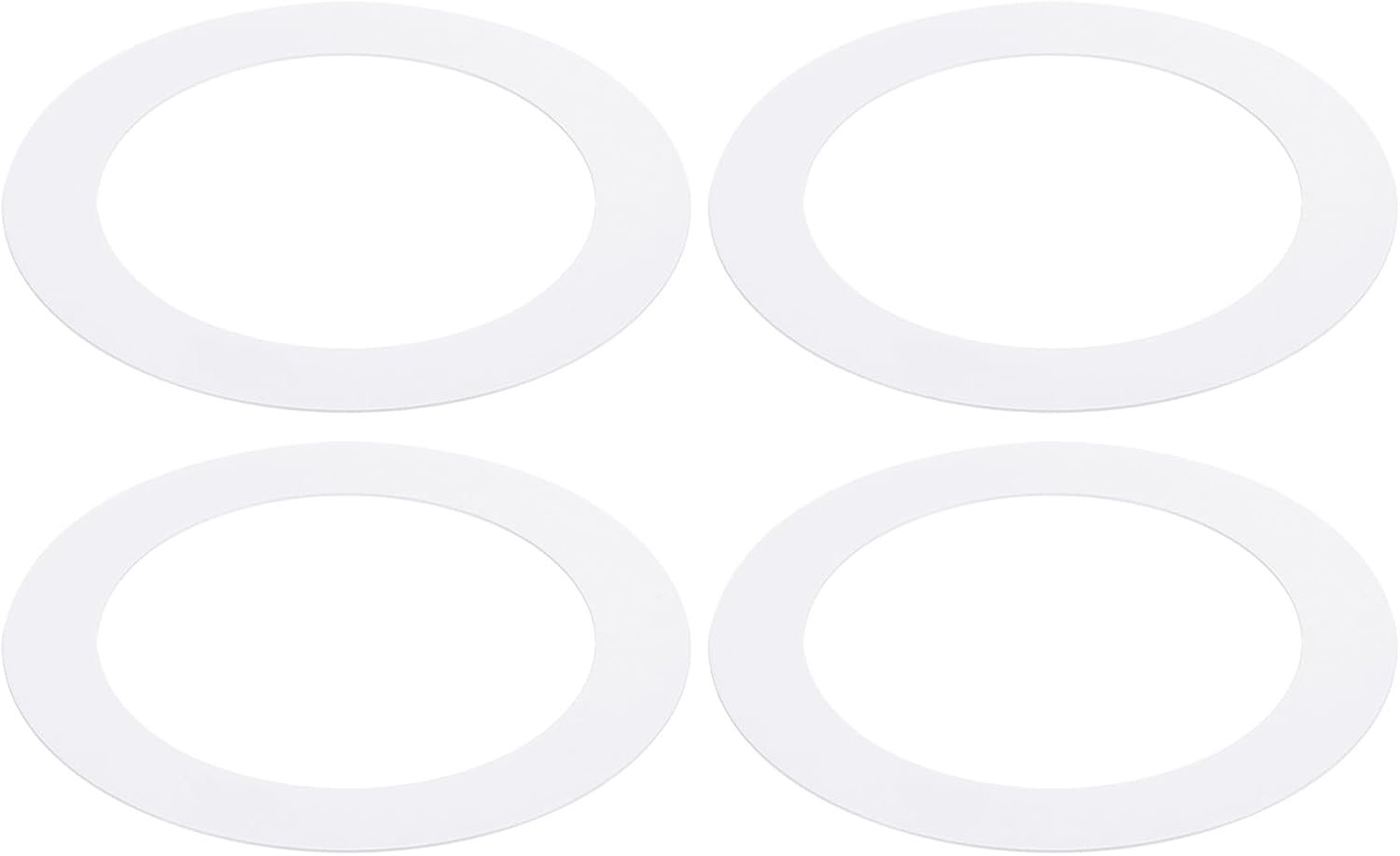 Loopringen 3,5-4" - matte afwerking wit - afdekplaat voor inbouwlicht - verbergt onvolkomenheden - 4 stuks - m-winkel