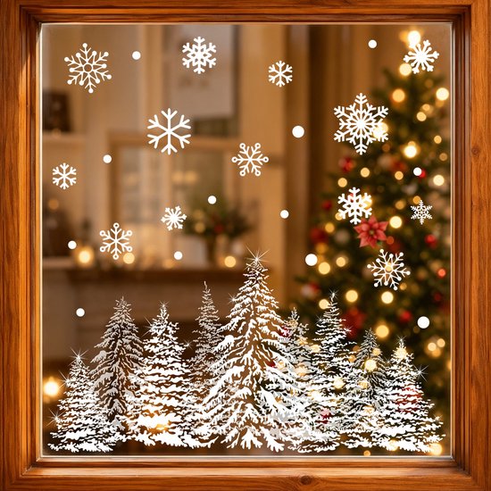 1 stuk-kerst raamstickers- raamstickers-raamstickers kerst-raamstickers ...