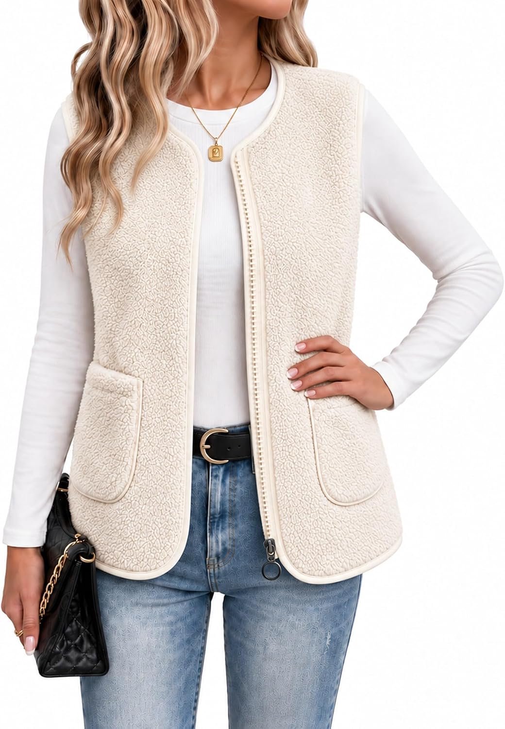 Vest voor dames, lichtgewicht met rits