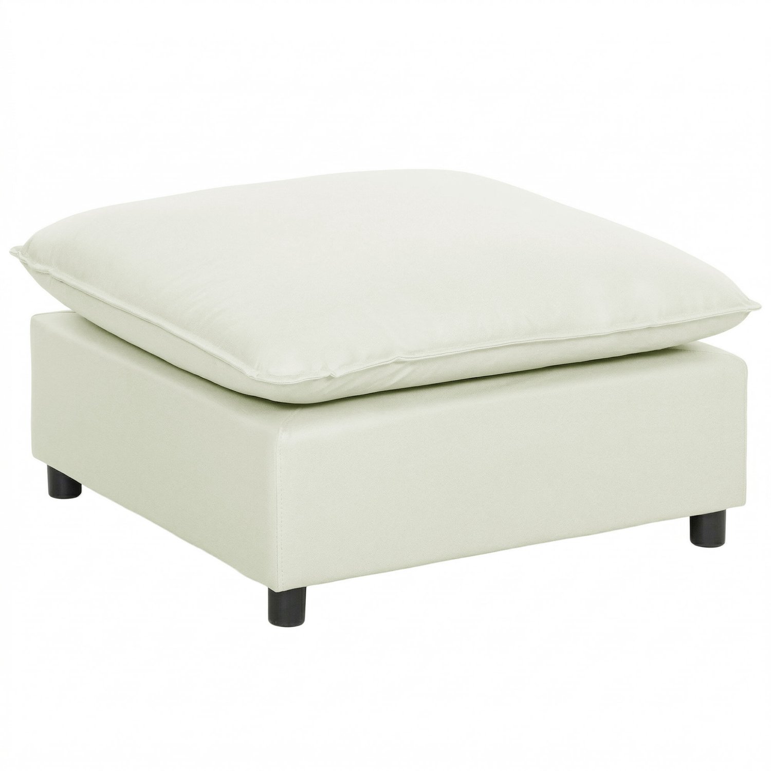 Homona Modulaire voetenbank - Met kussen - 75 x 75 x 40 cm - Crèmewit