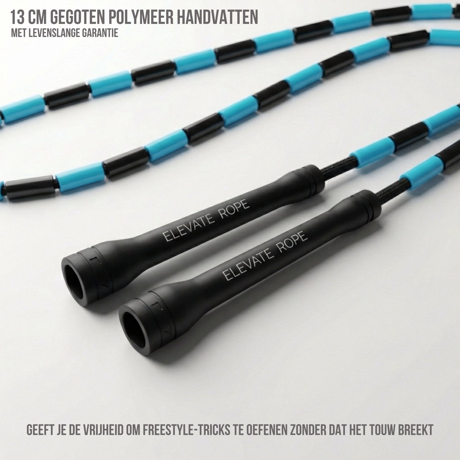 Elevate Rope Professioneel Beaded Springtouw - Verstelbare Jump Rope - Touwtje Springen voor Volwassenen en kinderen - Beaded rope - Conditie & Trucs - Binnen & Buiten Skipping Rope - Fitness Springtouwen — afbeelding 9