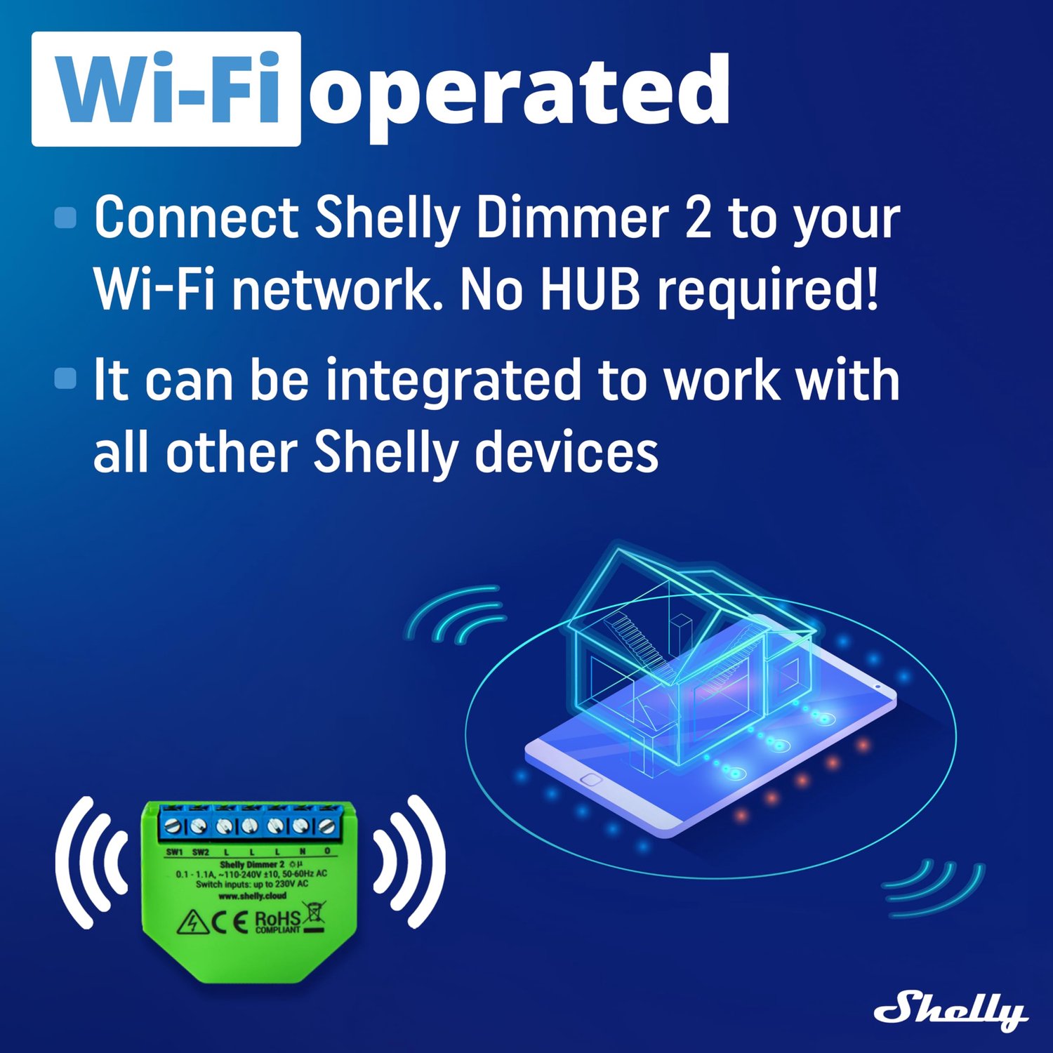 Dimmer 2, WiFi-Slimme Dimschakelaar, Geen Neutrale Draad Vereist, Home Automation, Compatibel met Alexa & Google Home, iOS Android App, Geen Hub Vereist, Draadloze Schakelaar, Dimbare Lichten