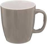 5Five Koffiekopjes Colorama - 1x stuks - Keramiek - grijs - 180 ml - 7 x 9 cm - voor de basic koffiemachine