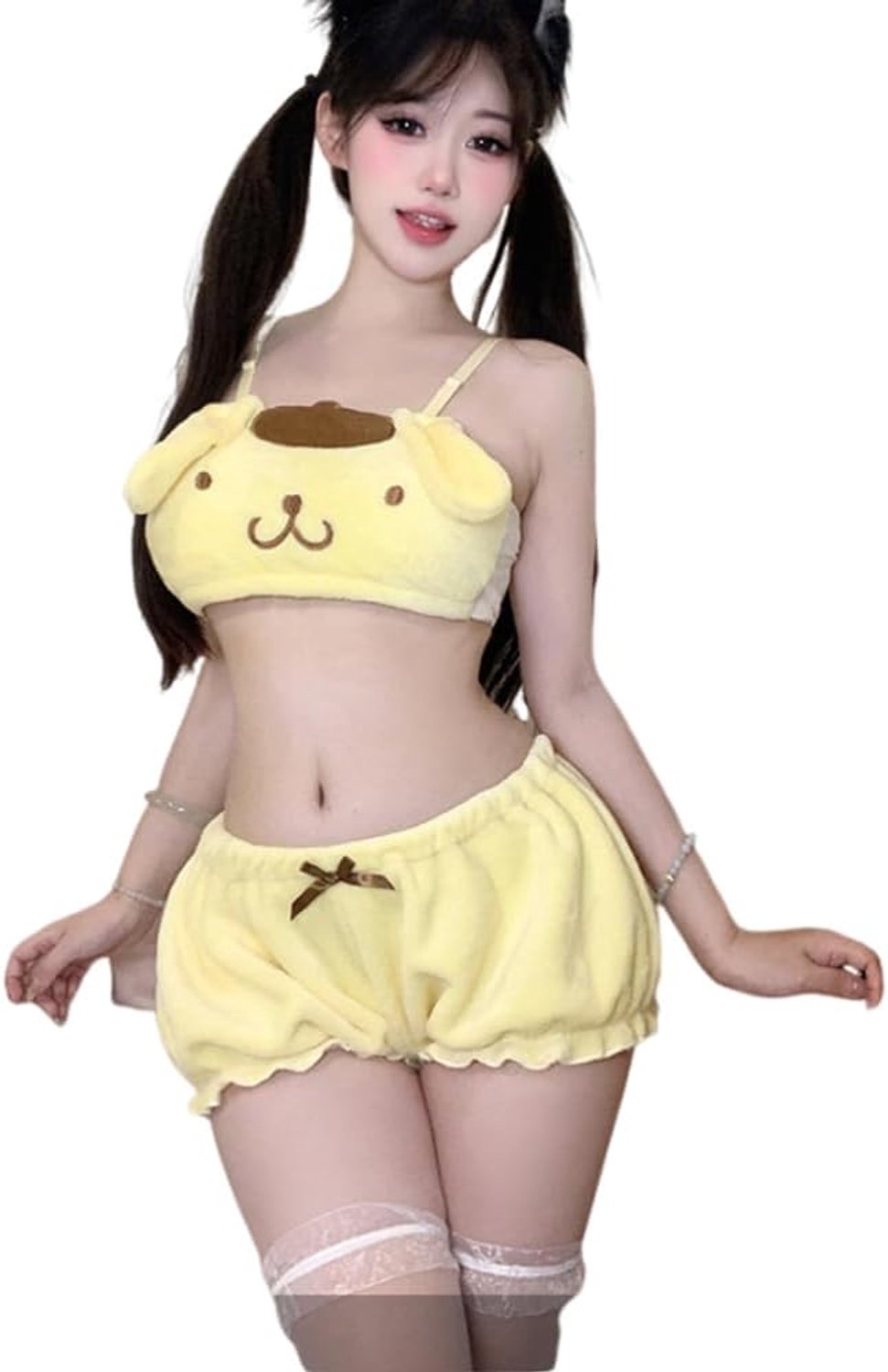 Flanellen ondergoed voor dames, Japanse anime stijl, schattig badjas