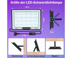 2 x 50W UV Zwartlicht, waterdichte LED spots, voor disco, feest, Halloween decoratie, podiumverlichting