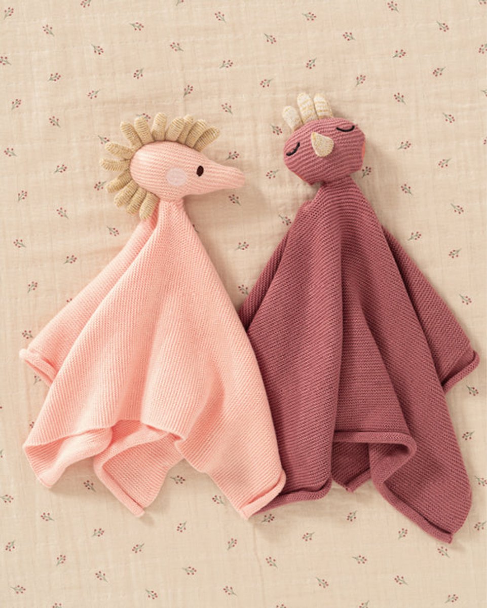 Fresk Knuffeldoekje – Tutpoppetje - Kraamcadeau voor Jongens en Meisjes - Baby Cadeau - Roze - Seahorse