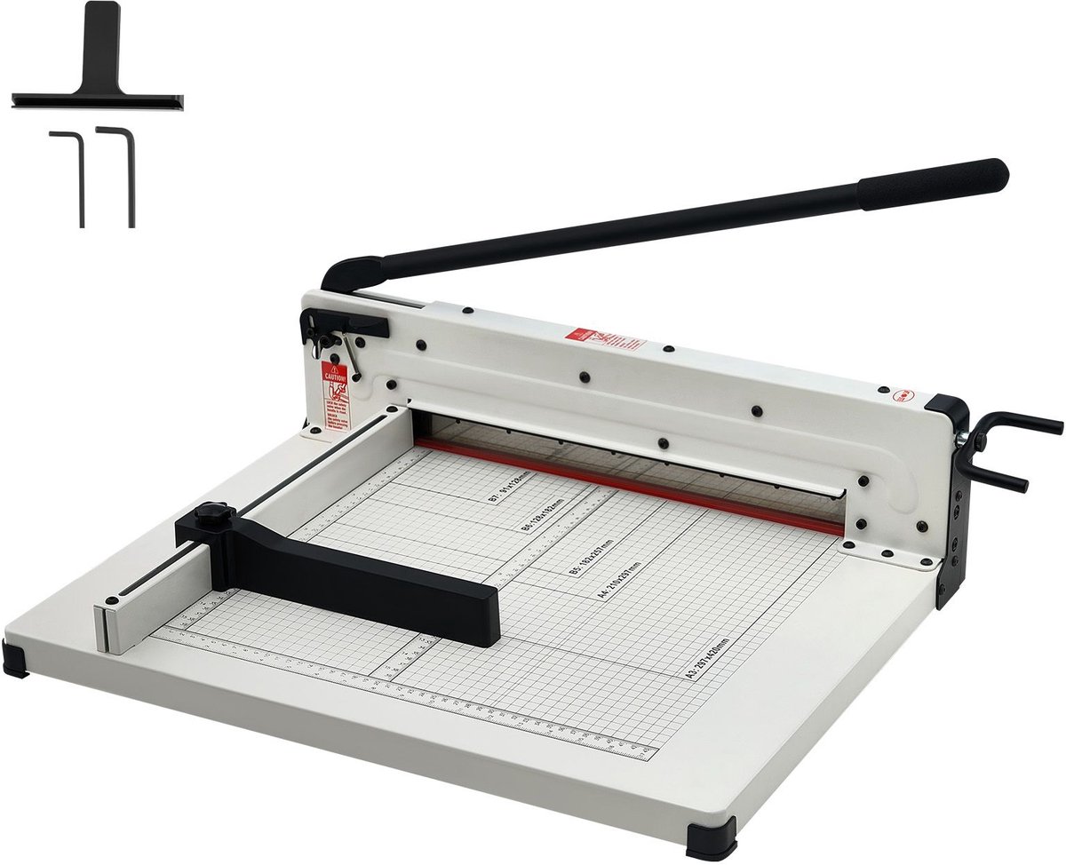 Papiersnijder 43,2 cm A3 guillotine papiersnijder met een capaciteit van 400 vellen en een metalen voet.