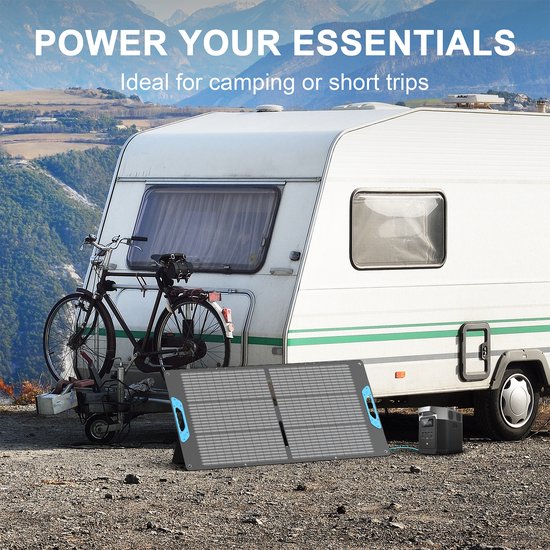 110W Vouwbaar Zonnepaneel, Monokristallijn Zonnepaneel 23.5% Rendement IP67 Waterdicht, Draagbaar Zonnepaneel met MC4 / USB-A / USB-C, voor Kamperen, Camper, Noodstroom — afbeelding 4