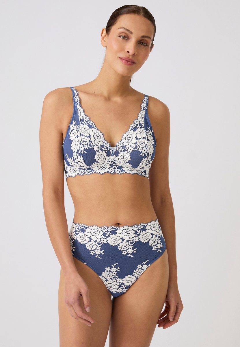 Damart Beha zonder beugels, foulardmodel ROSA van Damart - Dames - Blauw - 100
