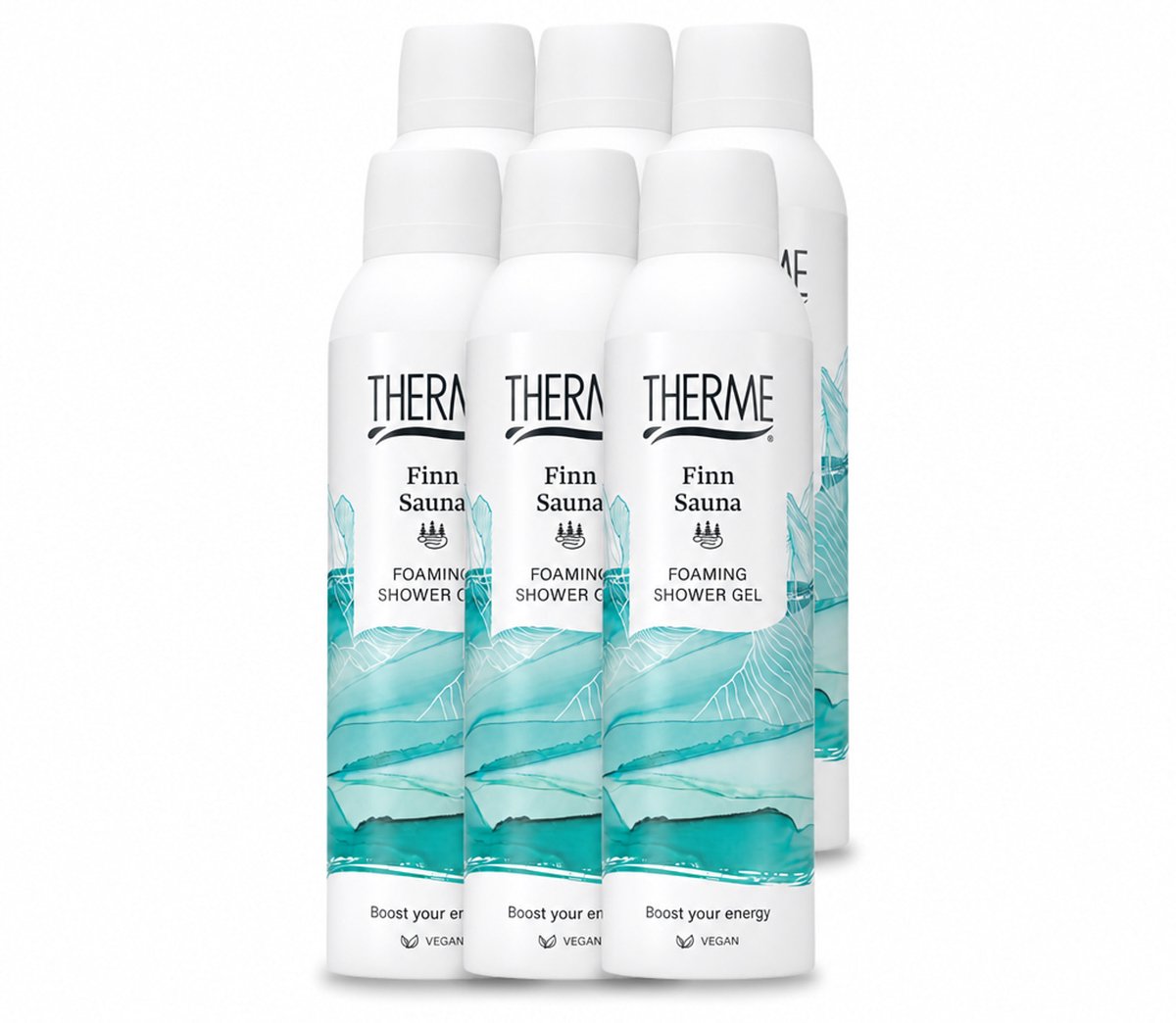 6 x Therme - Finn Sauna - Schuimende Douchegel - Verfrissend - Verzorgend - 200ml - Voordeelverpakking - 6 stuks