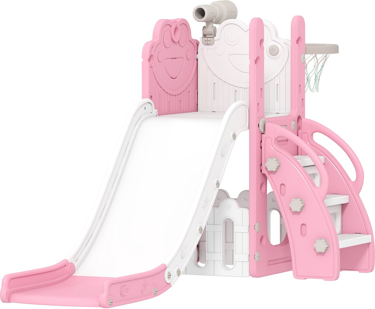 AIYAPLAY Kids Slide-HDPE-178L x 70B x 86H cm-Rosa