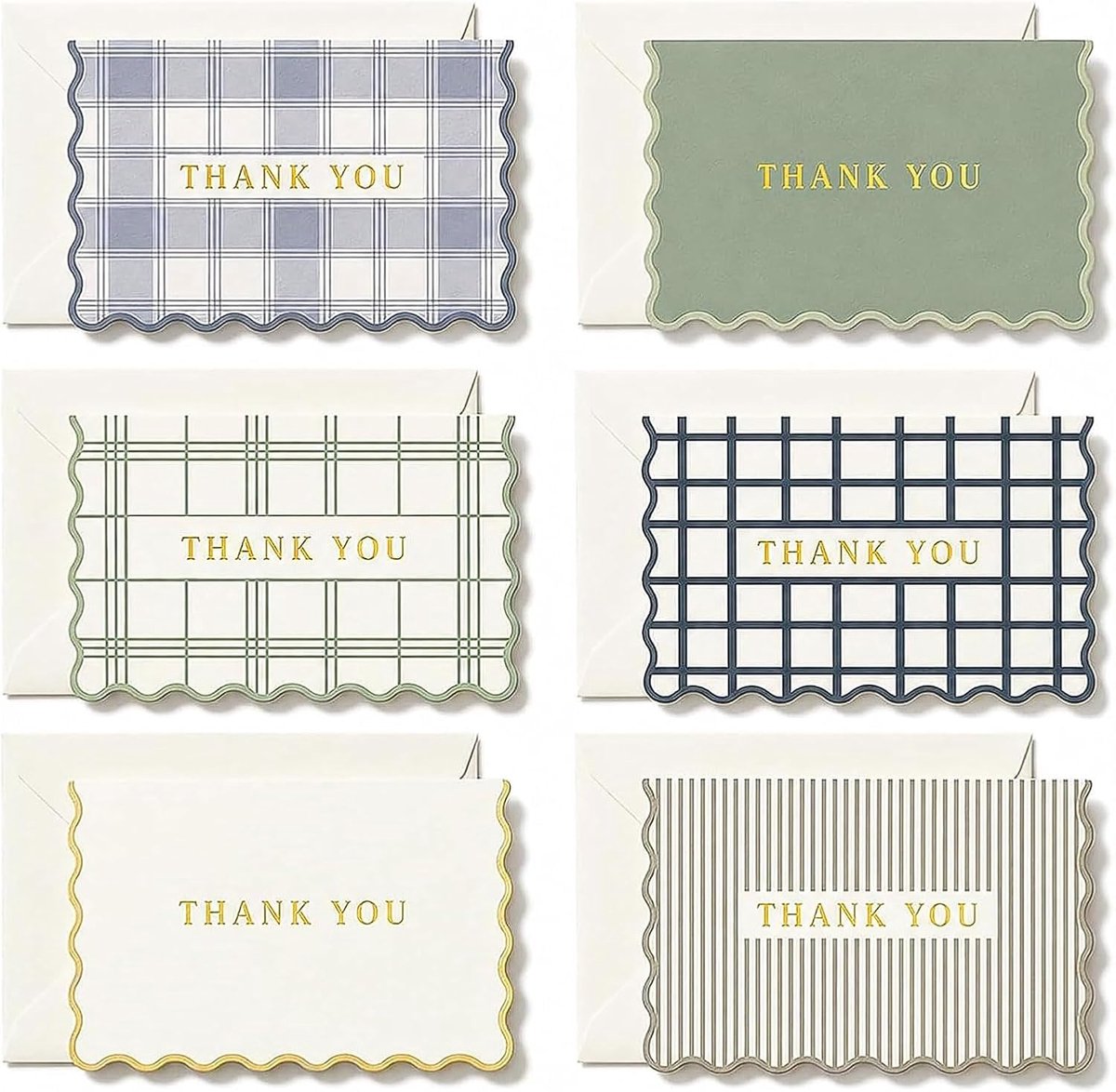 Dankkaarten set 30 stuks met enveloppen & stickers