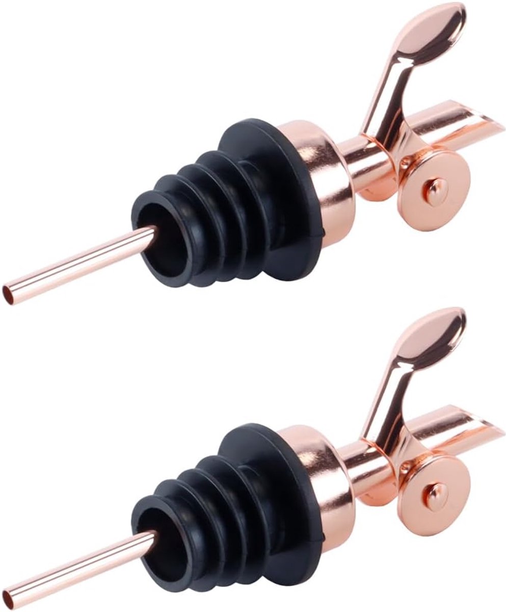 Schenktuiten van roestvrij staal, zelfsluitende schenktuit voor olijfolie, schenktuiten met automatische omkeerfunctie voor het schenken van vloeistof, (roségoud)