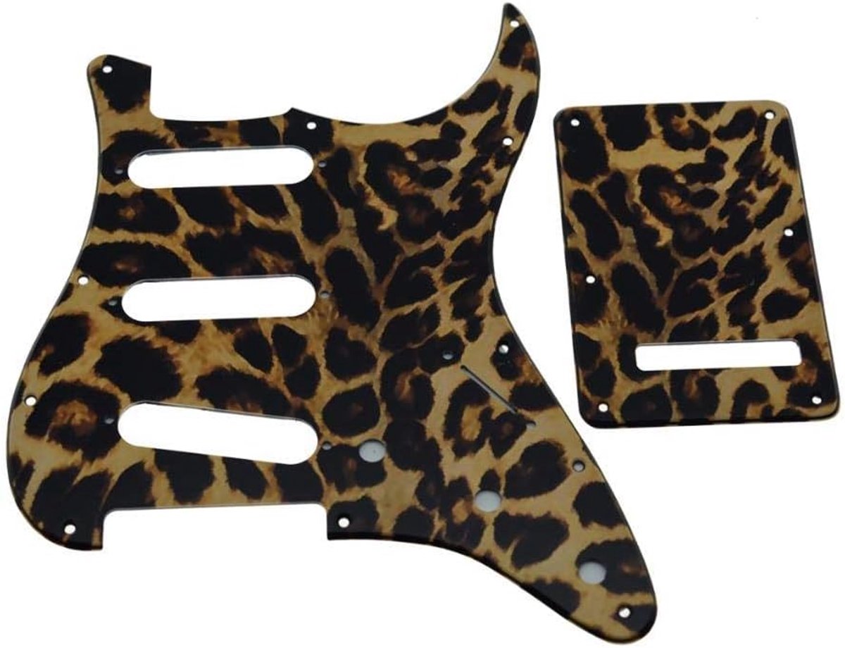 11 Hole Strat SSS 3D Gedrukt plastic slagplaat ST Back Plate Trem Cover voor USA/Mexicaanse FD Strat Leopard Streep
