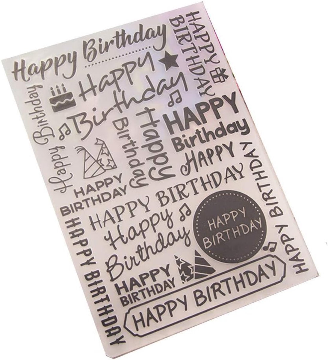 Verjaardag Plastic Embossing Mappen voor DIY Card Maken Decoratie Stencil Scrapbooking Gereedschap