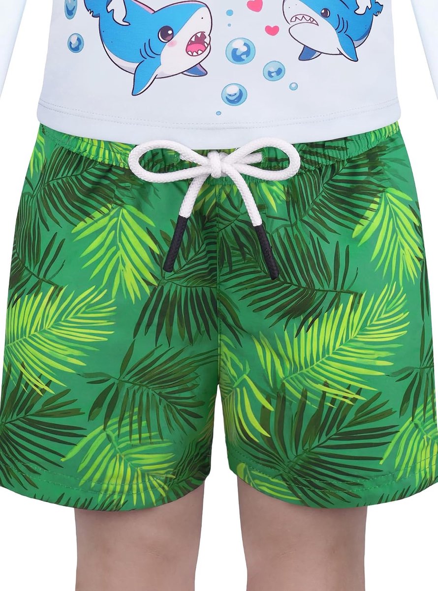 Zwembroek Snel-drogend met Rekbare Compressie Voering, Strandshorts voor Peuter, Maat 2 jaar tot 6 7 8 10 12 14 16